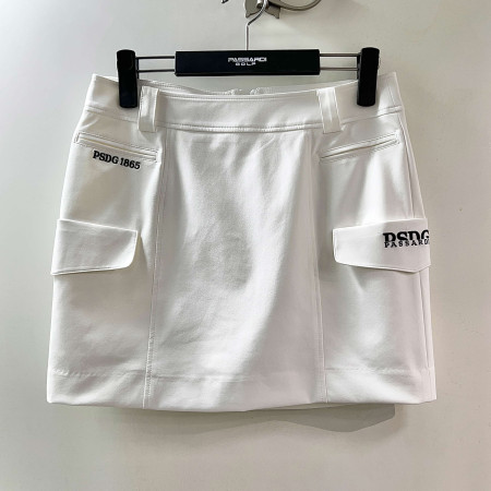 [행복한백화점][파사디]간절기 H라인 스커트 화이트 여성 치마 P24FSK537M