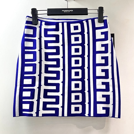 [행복한백화점][파사디]패턴 니트 스커트 코발트 여성 간절기 치마 P24FKK331S