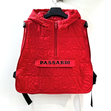 [행복한백화점][파사디]우븐 퀼팅 후드 베스트 레드 여성 조끼 P24FWV742S