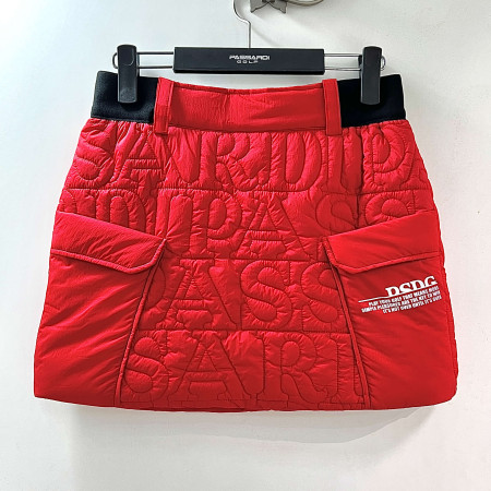 [행복한백화점][파사디]로고 퀼팅 스커트 레드 여성 치마 P24FSK532S