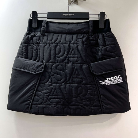 [행복한백화점][파사디]로고 퀼팅 스커트 블랙 여성 치마 P24FSK532S