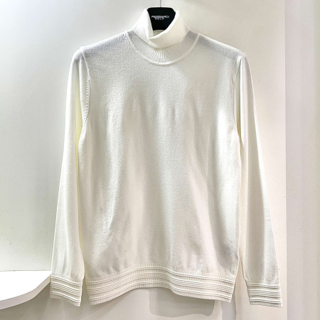 [행복한백화점][파사디]베이직 터틀넥 니트 화이트 남성 Q24FKP211X