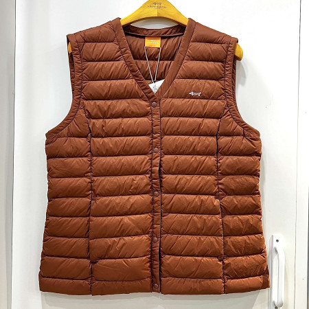 [행복한백화점][루이까스텔]베이직 경량 구스다운 브이넥 조끼 브라운 여성 7LDJP907