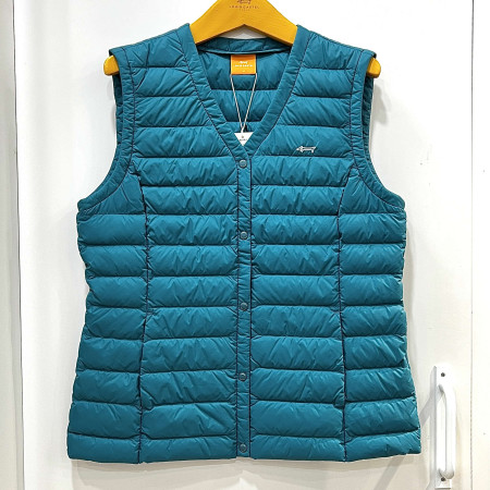 [행복한백화점][루이까스텔]베이직 경량 구스다운 브이넥 조끼 터키블루 여성 7LDJP907