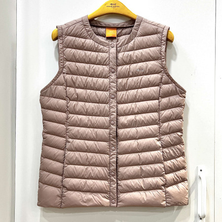 [행복한백화점][루이까스텔]베이직 경량 구스다운 라운드넥 조끼 핑크 여성 7LDJP908