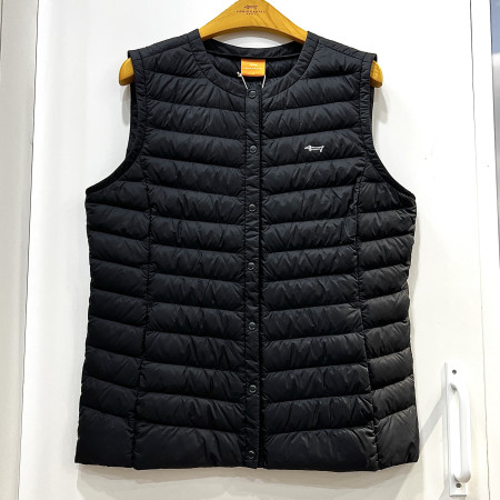 [행복한백화점][루이까스텔]베이직 경량 구스다운 라운드넥 조끼 블랙 여성 7LDJP908