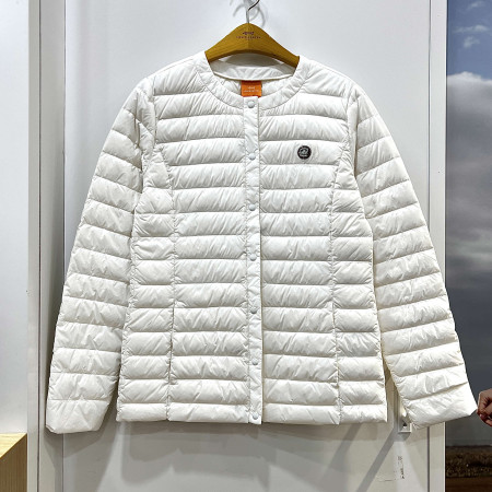 [행복한백화점][루이까스텔]베이직 라운드 경량 구스다운 점퍼 화이트 여성 7LDJP903