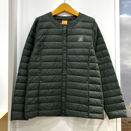 [행복한백화점][루이까스텔]베이직 라운드 경량 구스다운 점퍼 카키 여성 7LDJP903