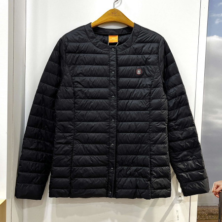 [행복한백화점][루이까스텔]베이직 라운드 경량 구스다운 점퍼 블랙 여성 7LDJP903