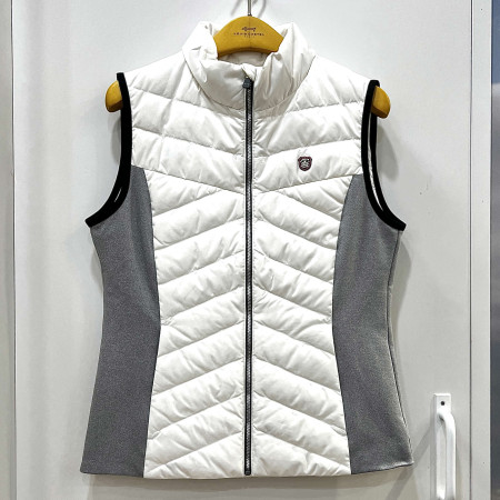 [행복한백화점][루이까스텔]허리 져지배색 기본핏 덕다운 조끼 화이트 여성 7LDJP910