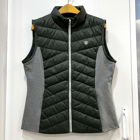 [행복한백화점][루이까스텔]허리 져지배색 기본핏 덕다운 조끼 카키 여성 7LDJP910