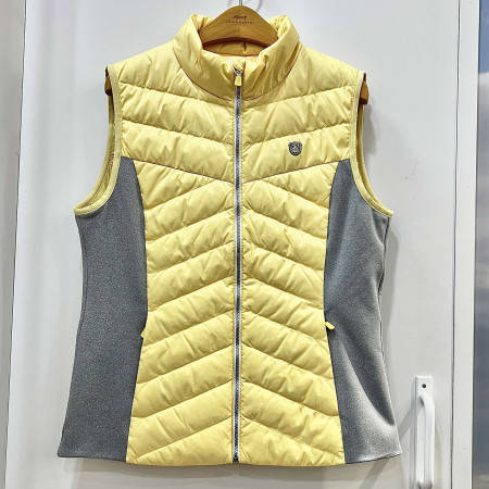 [행복한백화점][루이까스텔]허리 져지배색 기본핏 덕다운 조끼 옐로우 여성 7LDJP910