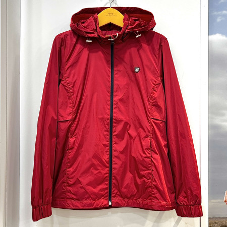 [행복한백화점][루이까스텔]뒤후라시 안감형 중기장 후드 집업 점퍼 레드 여성 7LDJP901