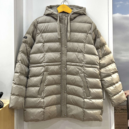 [행복한백화점][루이까스텔]히든지퍼 롱기장 후드 볼패딩 점퍼 베이지 여성 겨울 7LDJP906