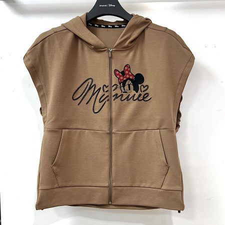 [행복한백화점][디즈니골프]캡소매 스트링 후드 트레이닝 집업 베스트 세피아 여성 DO3LTW001