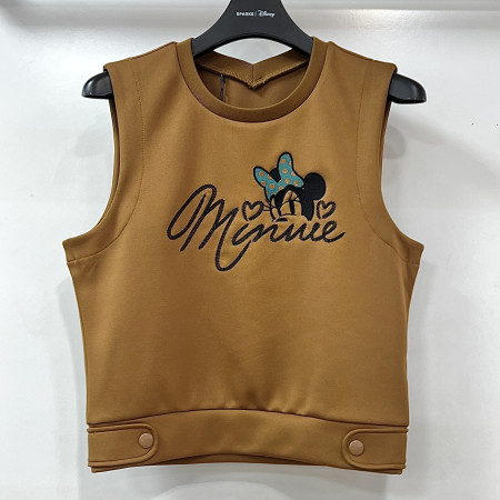 [행복한백화점][디즈니골프]간절기 티셔츠형 라운드 조끼 카멜 여성 DO3LTV005