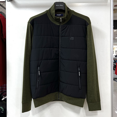 [행복한백화점][디즈니골프]니트배색 바람막이 점퍼 카키 남성 SO3MJB003