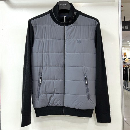 [행복한백화점][디즈니골프]니트배색 바람막이 점퍼 블랙 남성 SO3MJB003