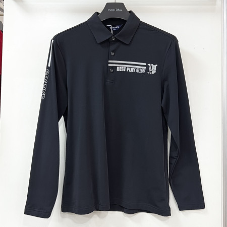 [행복한백화점][디즈니골프]스팍스 긴팔 카라 티셔츠 블랙 남성 SO3MTS005