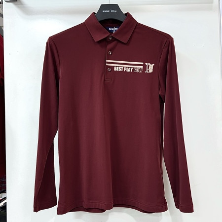 [행복한백화점][디즈니골프]스팍스 긴팔 카라 티셔츠 와인 남성 SO3MTS005