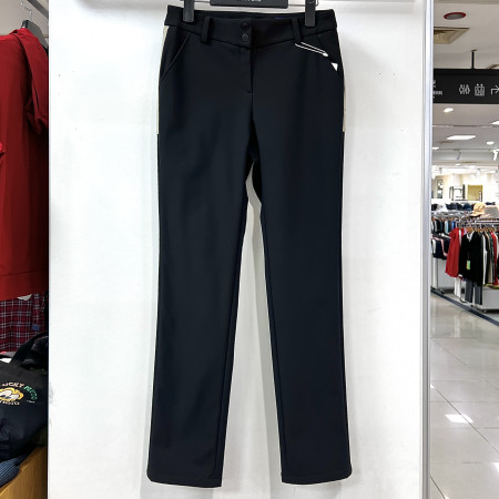 [행복한백화점][디즈니골프]기모안감 일자 슬림핏 팬츠 블랙 여성 바지 SO3LPA002