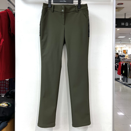 [행복한백화점][디즈니골프]기모안감 일자 슬림핏 팬츠 카키 여성 바지 SO3LPA002