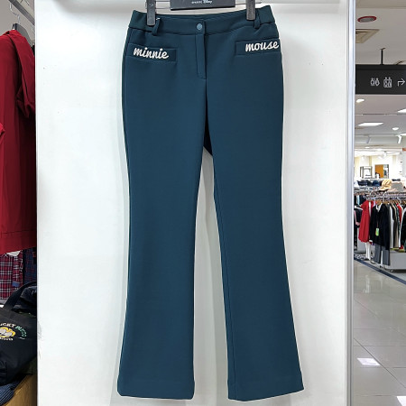 [행복한백화점][디즈니골프]기모안감 세미부츠컷 긴바지 다크그린 여성 겨울 팬츠 DO4LPA030