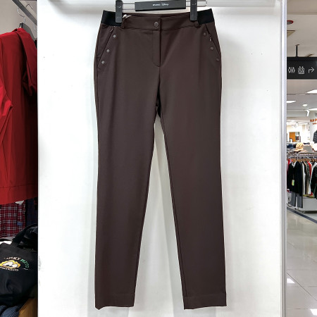 [행복한백화점][디즈니골프]간절기 사이드밴딩 일자 슬림핏 팬츠 브라운 여성 바지 SO3LPA004