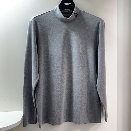 [행복한백화점][파사디]하프넥 기본 반목 이너 긴팔 티셔츠 멜란지그레이 남성 Q24ATPF08H