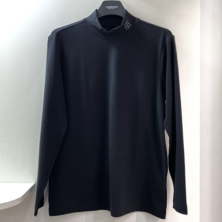 [행복한백화점][파사디]하프넥 기본 반목 이너 긴팔 티셔츠 블랙 남성 Q24ATPF08H