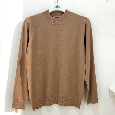 [행복한백화점][그린조이]솔리드 쉐타 반목 니트 베이지 남성 GF24SL51M