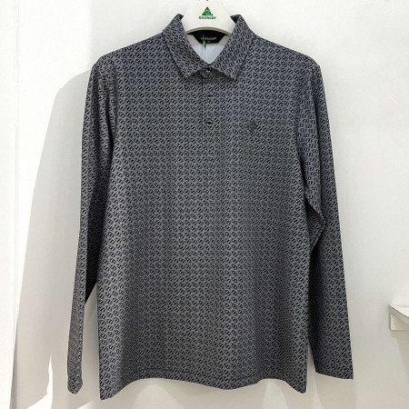 [행복한백화점][그린조이]로고 프린트 PK 긴팔 티셔츠 그레이 남성 GF24KY24M