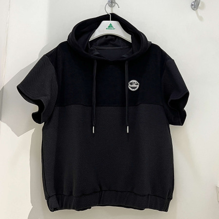 [행복한백화점][그린조이]JQD 반팔 후드 티셔츠 블랙 여성 GF24KL63W