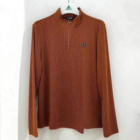 [행복한백화점][그린조이]솔리드 절개 반집업 긴팔 티셔츠 진베이지 여성 GM24KL51W