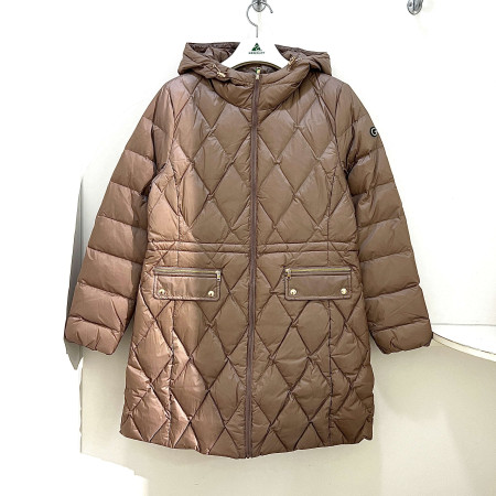 [행복한백화점][그린조이]다이아 퀼팅 하프기장 덕다운 점퍼 베이지 여성 GF24WJ52W