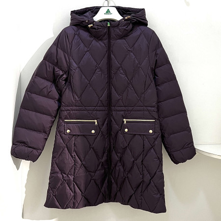 [행복한백화점][그린조이]다이아 퀼팅 하프기장 덕다운 점퍼 보라 여성 GF24WJ52W