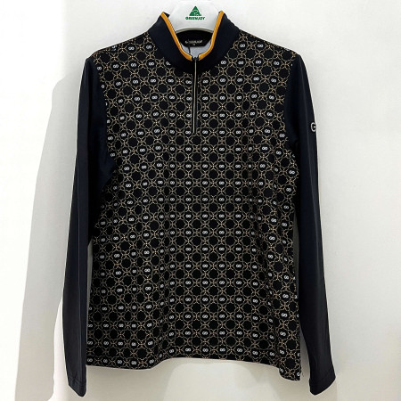 [행복한백화점][그린조이]G로고 프린트 반집업 티셔츠 블랙 여성 GM24KL61W