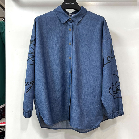 [행복한백화점][디즈니골프]벅스버니 오버핏 긴팔 남방 셔츠 블루 여성 SO3LSH019