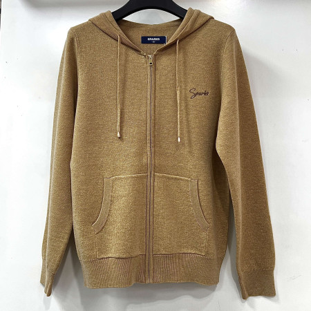 [행복한백화점][디즈니골프]후드 니트 집업 카멜 여성 SO3LKW007