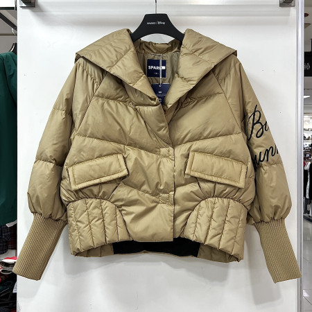 [행복한백화점][디즈니골프]래글런 세일러카라 덕다운 퀼팅 점퍼 베이지 여성 SO4LJP045