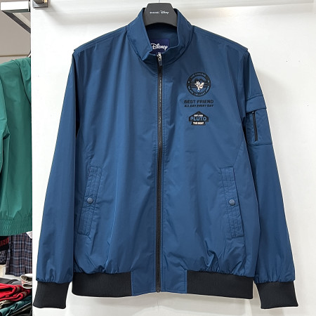 [행복한백화점][디즈니골프]캐릭터 아트웍 하이넥 시보리형 집업 점퍼 청록 남성 DO3MJP001