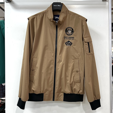 [행복한백화점][디즈니골프]캐릭터 아트웍 하이넥 시보리형 집업 점퍼 세피아 남성 DO3MJP001