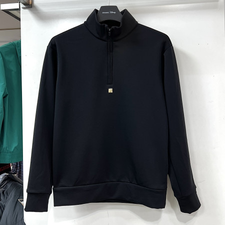 [행복한백화점][디즈니골프]하이넥 반집업 티셔츠 블랙 남성 SO3MTS016