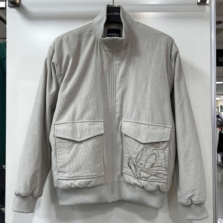 [행복한백화점][디즈니골프]코듀로이 하이넥 캐주얼 패딩점퍼 라이트베이지 남성 SO3MJP015