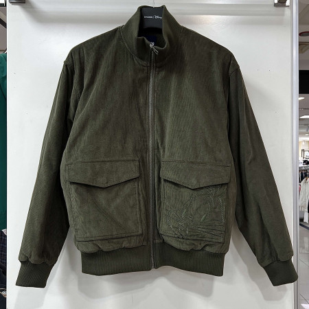 [행복한백화점][디즈니골프]코듀로이 하이넥 캐주얼 패딩점퍼 카키 남성 SO3MJP015