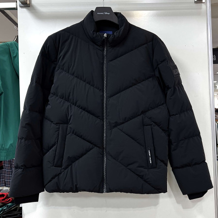 [행복한백화점][디즈니골프]사선 퀼팅 덕다운 점퍼 블랙 남성 DO4MJB031