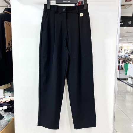 [행복한백화점][디즈니골프]뒷밴딩 핀턱 와이드핏 팬츠 블랙 여성 바지 SP1LPA016