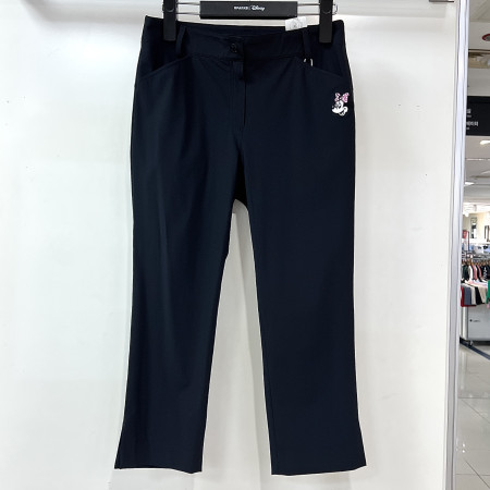 [행복한백화점][디즈니골프]스몰 아트웍 자수 5부 카프 팬츠 블랙 여성 바지 DP2LPA090