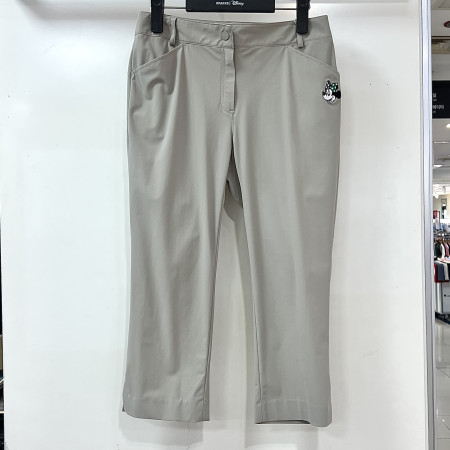 [행복한백화점][디즈니골프]스몰 아트웍 자수 5부 카프 팬츠 쿨베이지 여성 바지 DP2LPA090