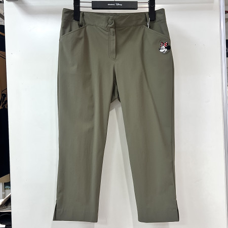 [행복한백화점][디즈니골프]스몰 아트웍 자수 5부 카프 팬츠 카키 여성 바지 DP2LPA090
